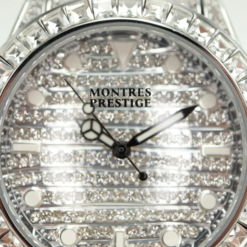 Montres Prestige Eclat X Invicta Men’s 42mm Watch Iced Out Glitz w New Battery
